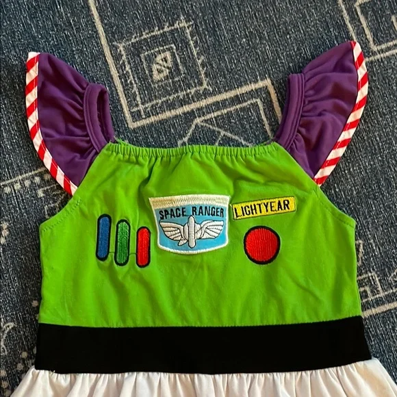 Kids Toy Story Buzz Lightyear Costume Dress - Picture 2 of 11
